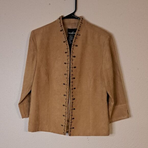 Positive Attitude Women's Tan Jacket size 12 - Picture 1 of 5